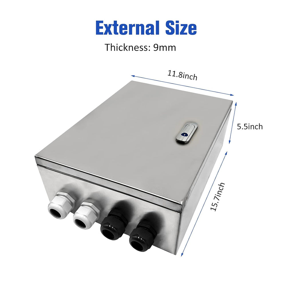 304 Stainless Steel IP65 Waterproof Junction Box with Lock X889105