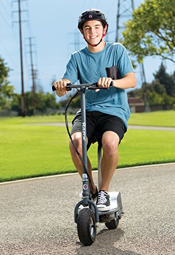 Seated Electric Scooter with 9" Pneumatic Tires, Removable Seat D24095