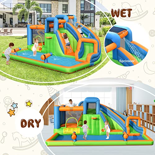 7 in 1 Inflatable Water Slide with Splash Pool M742