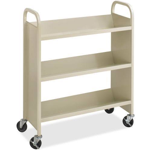 Steel 3-Shelf Single-Sided Book Cart U16688