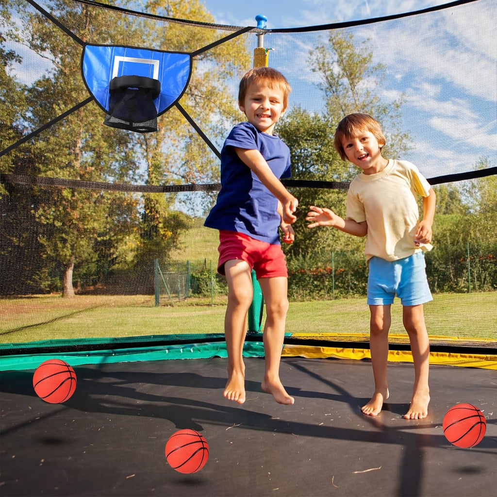 Waterproof Trampoline Basketball Hoop Set with Mini 3 Basketballs and Pump I827