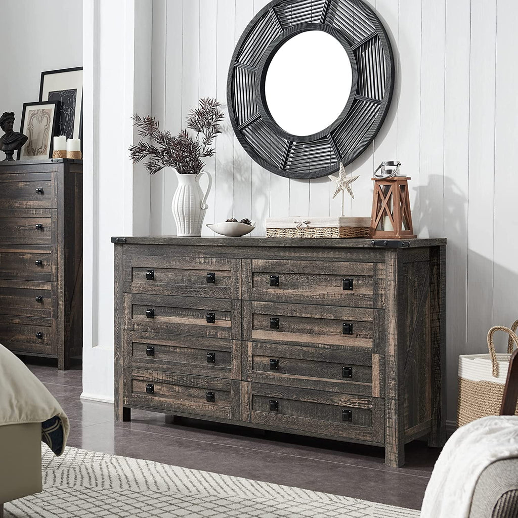 8 Drawer Wood Rustic Dresser H939025