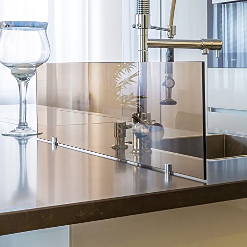 Rectangle Glass Table Top, 36 in x 72 in, Clear H585469