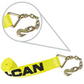 4 Inch x 30 Foot Yellow Winch Strap with Chain Anchor H426119