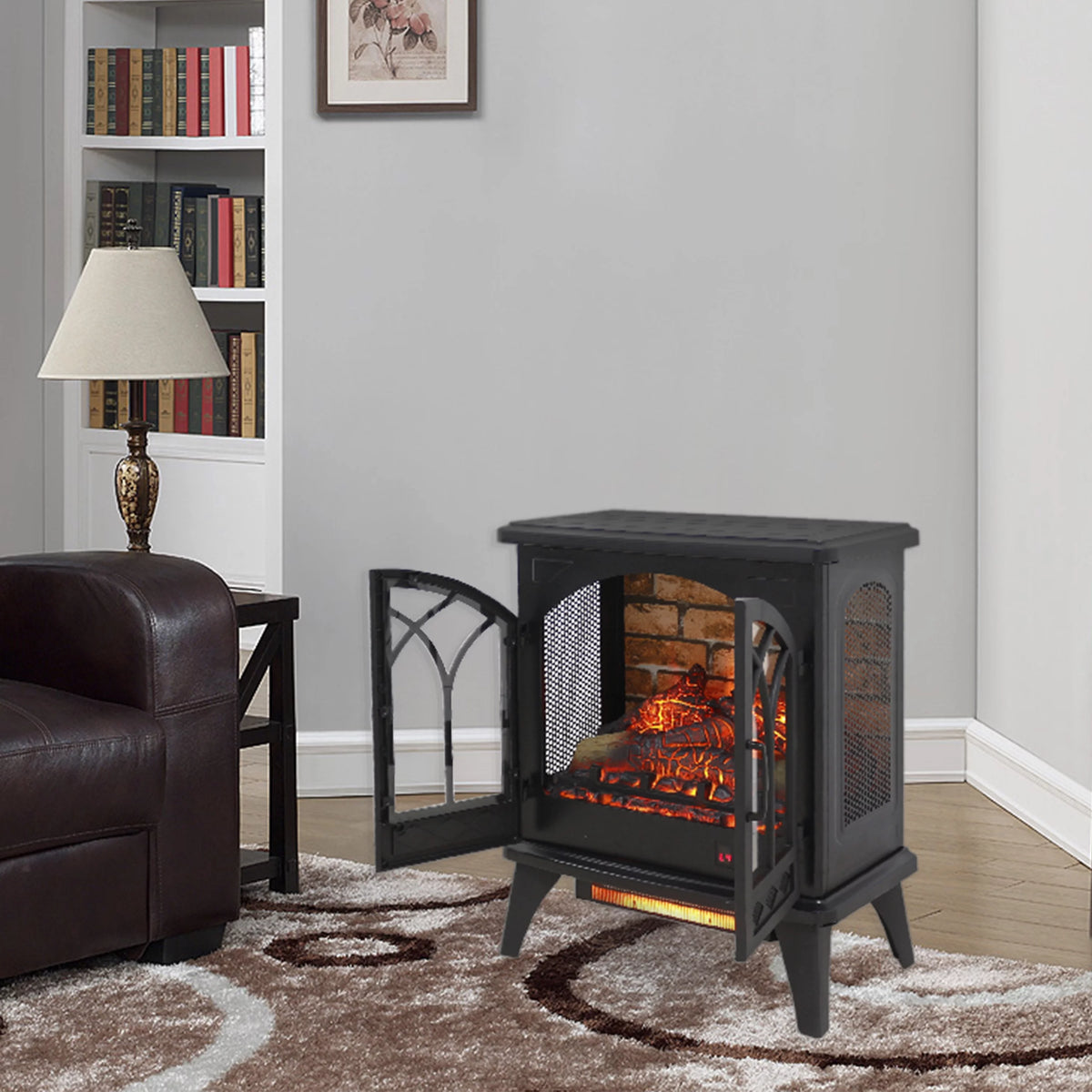 24 Inch 3D Infrared Electric Stove with Remote Control E383