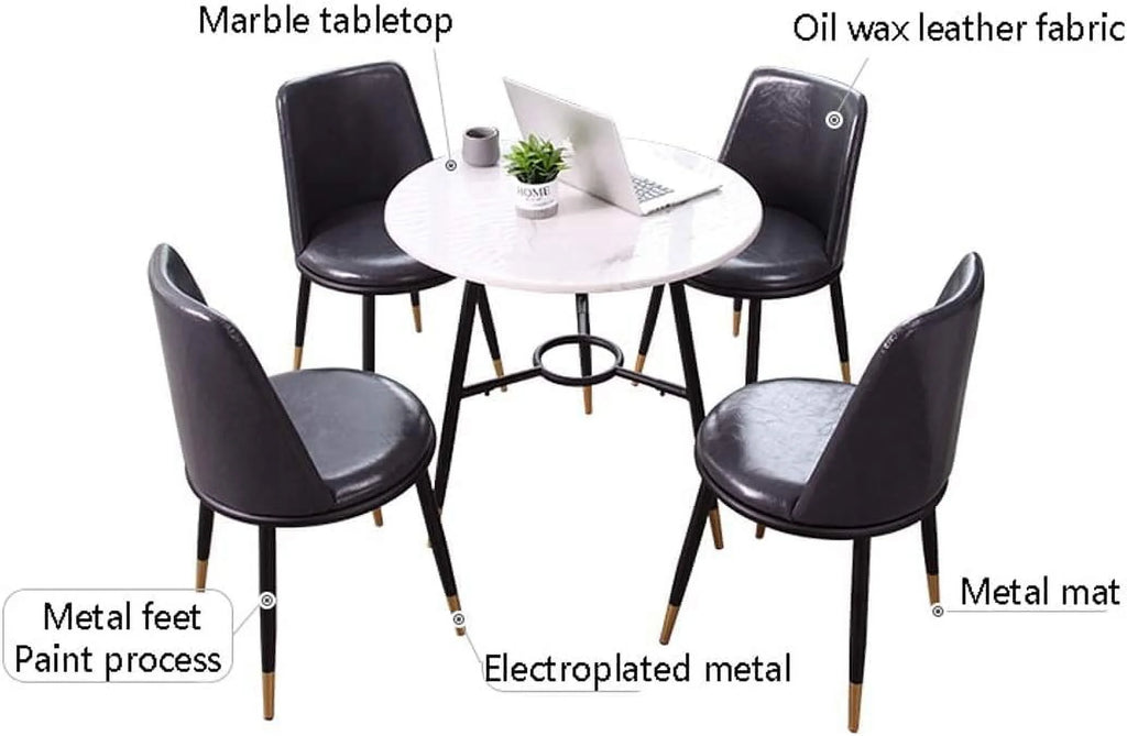 Round Dining Table and 4 Chairs Set B11527
