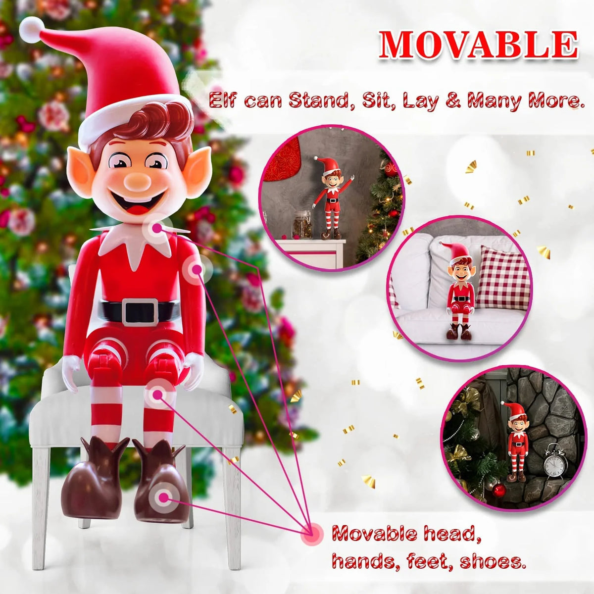 10in Elf Doll Toy with 40 Page Hardcover Book Z725
