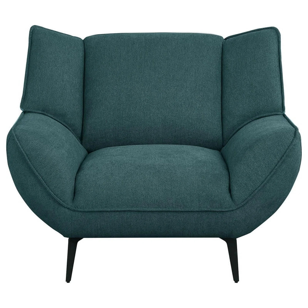 Teal Fabric Upholstered Wing Back Chair Q96317