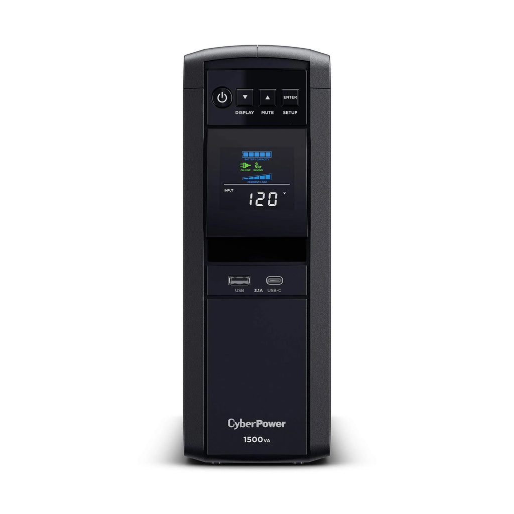 Black 1500VA/1000W UPS System, 12 Outlets, Mini Tower I6165