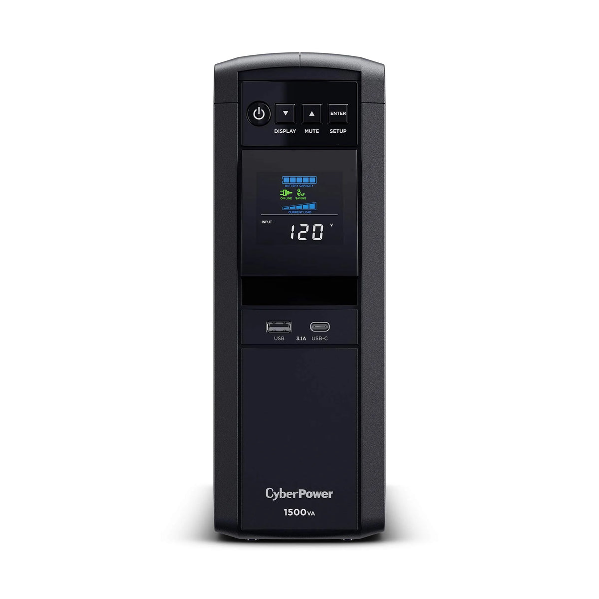 Black 1500VA/1000W UPS System, 12 Outlets, Mini Tower I6165