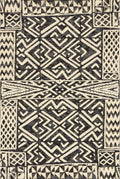 Ivory Black Rug B687