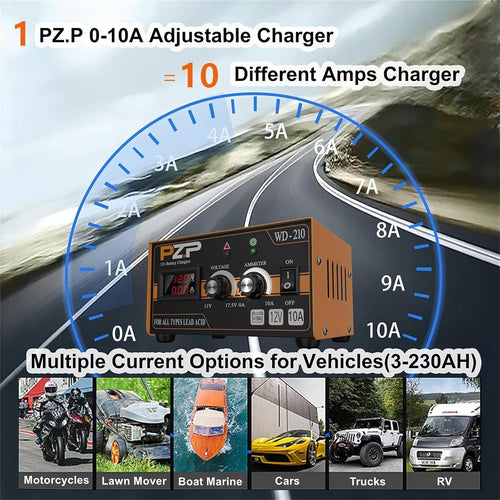 0-10 Amp 12v Automotive Battery Charger V4513