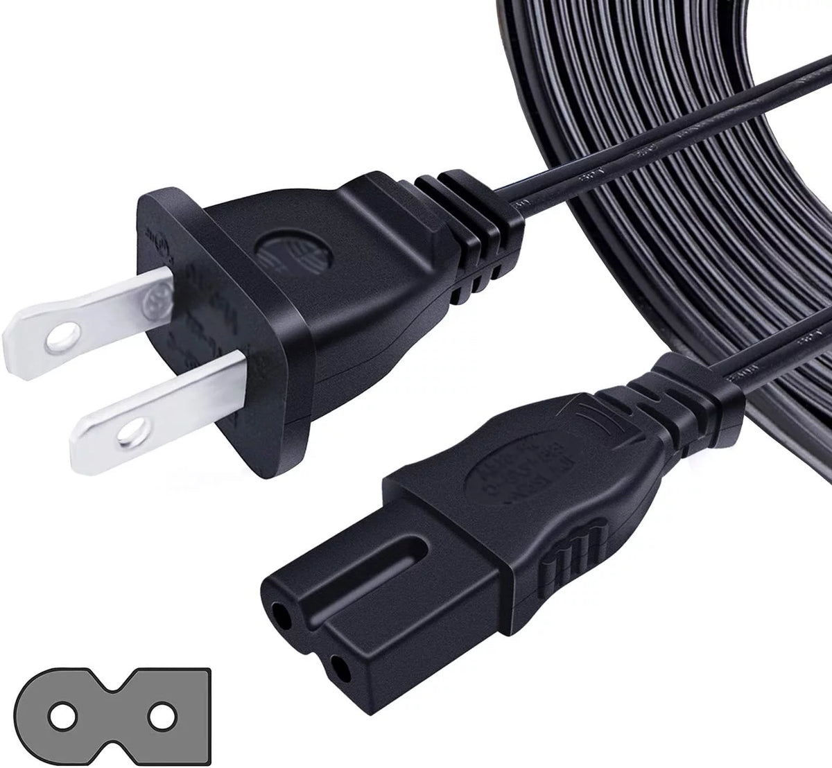 8ft 2 Prong AC Power Cord I35774