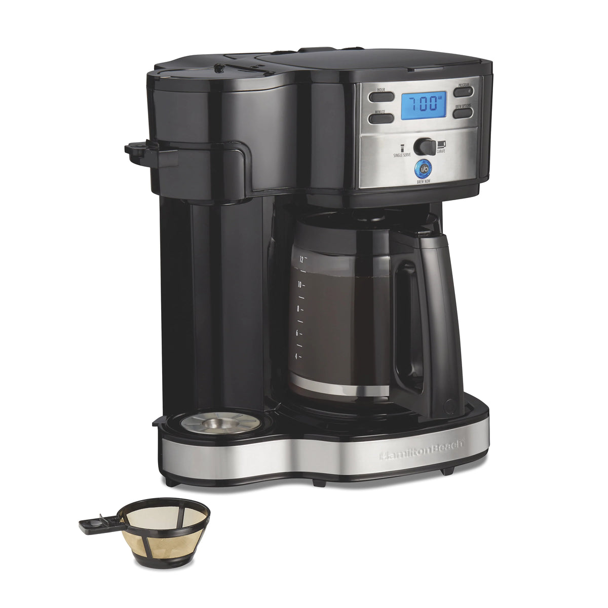2-Way Programmable Coffee Maker, Single-Serve and 12-Cup Pot J6102
