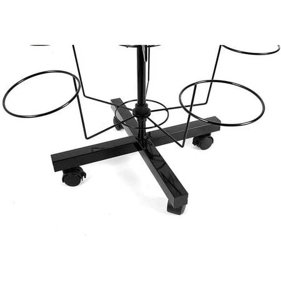 7 Tier Rotating Hat Rack Stand with 35 Hooks White G3489