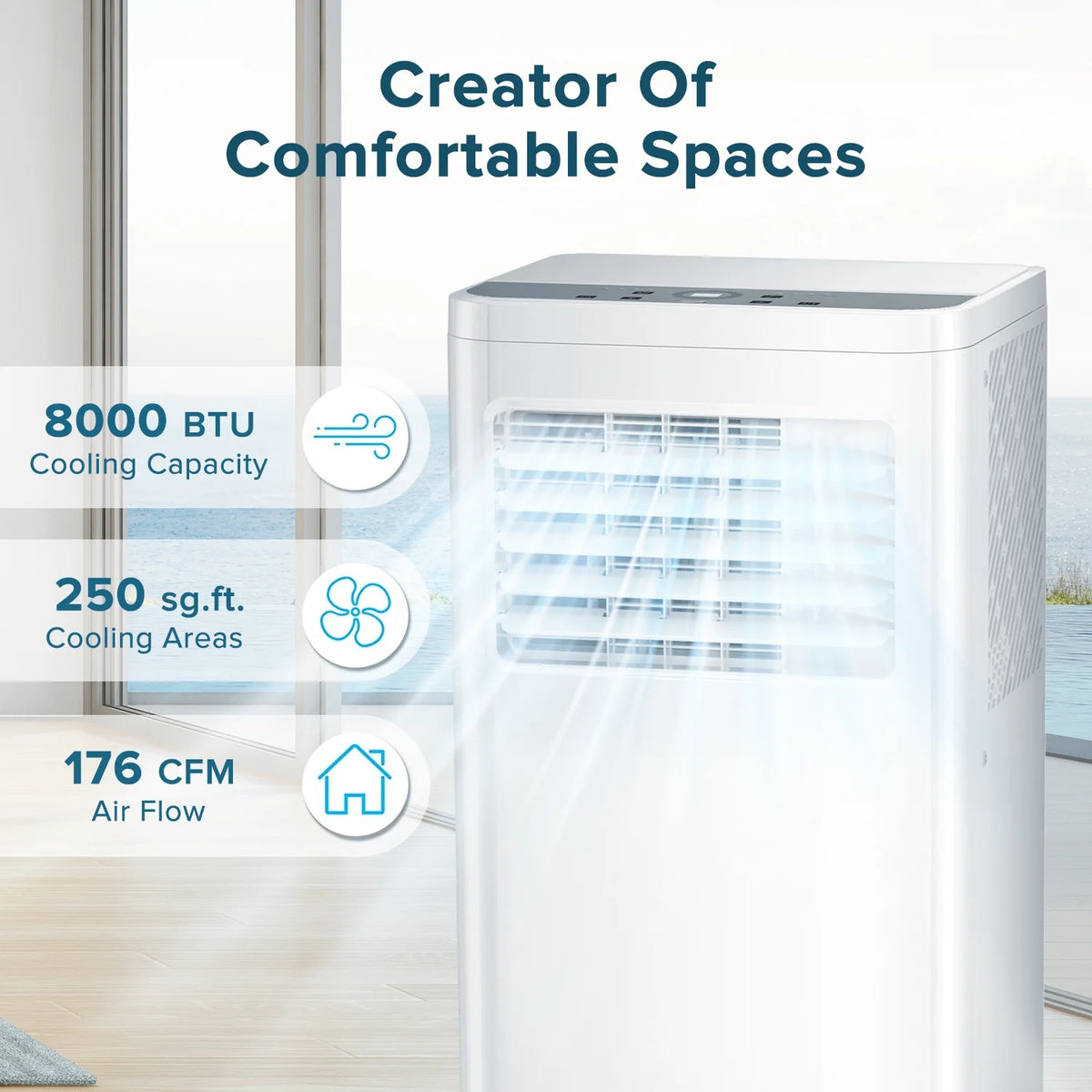 5,000 BTU Portable Air Conditioner White M56064