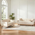 65.2" W Button Tufted Upholstered Loveseat Sofa V168
