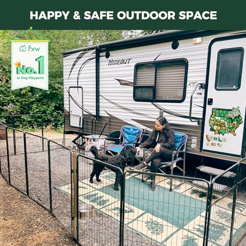 Portable 40 inch 16 Panels Dog Playpen M431558