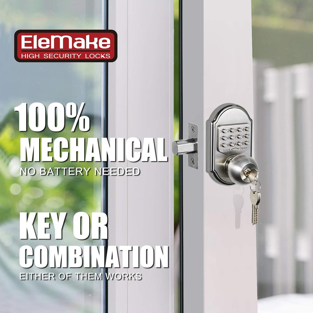Keyless Entry Keypad Deadbolt Door Lock 304 Stainless Steel Mechanical T771