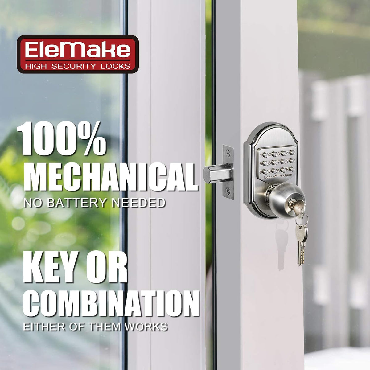Keyless Entry Keypad Deadbolt Door Lock 304 Stainless Steel Mechanical T771