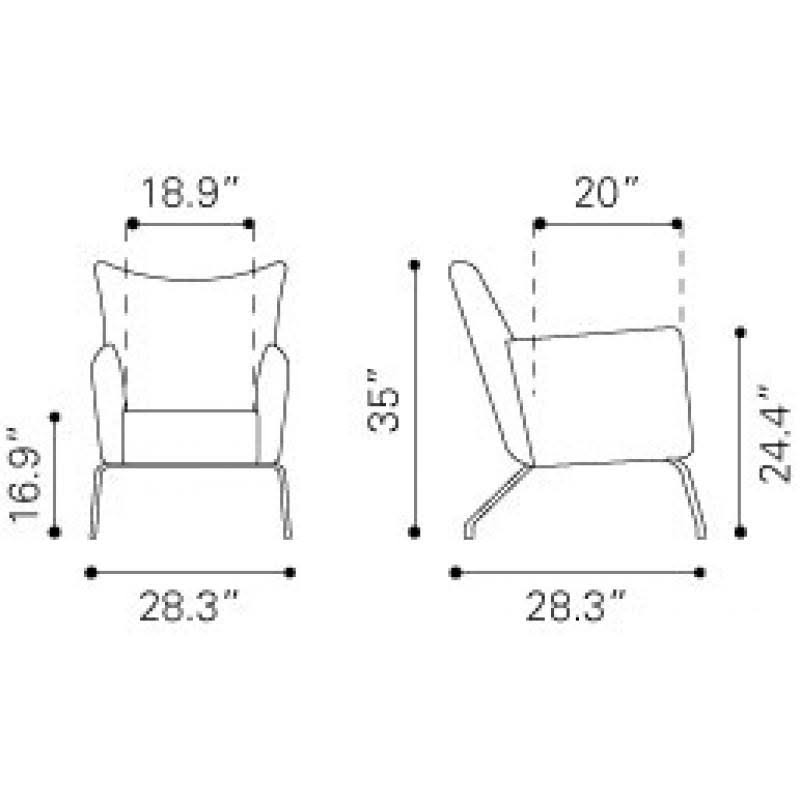 Saddle Brown Occasional Chair S3073