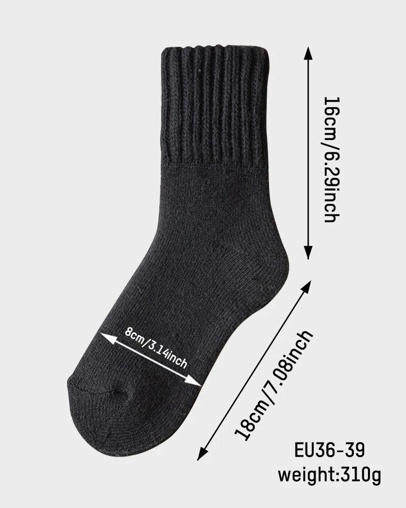 Ribbed Fleece Lined Crew Socks C7330