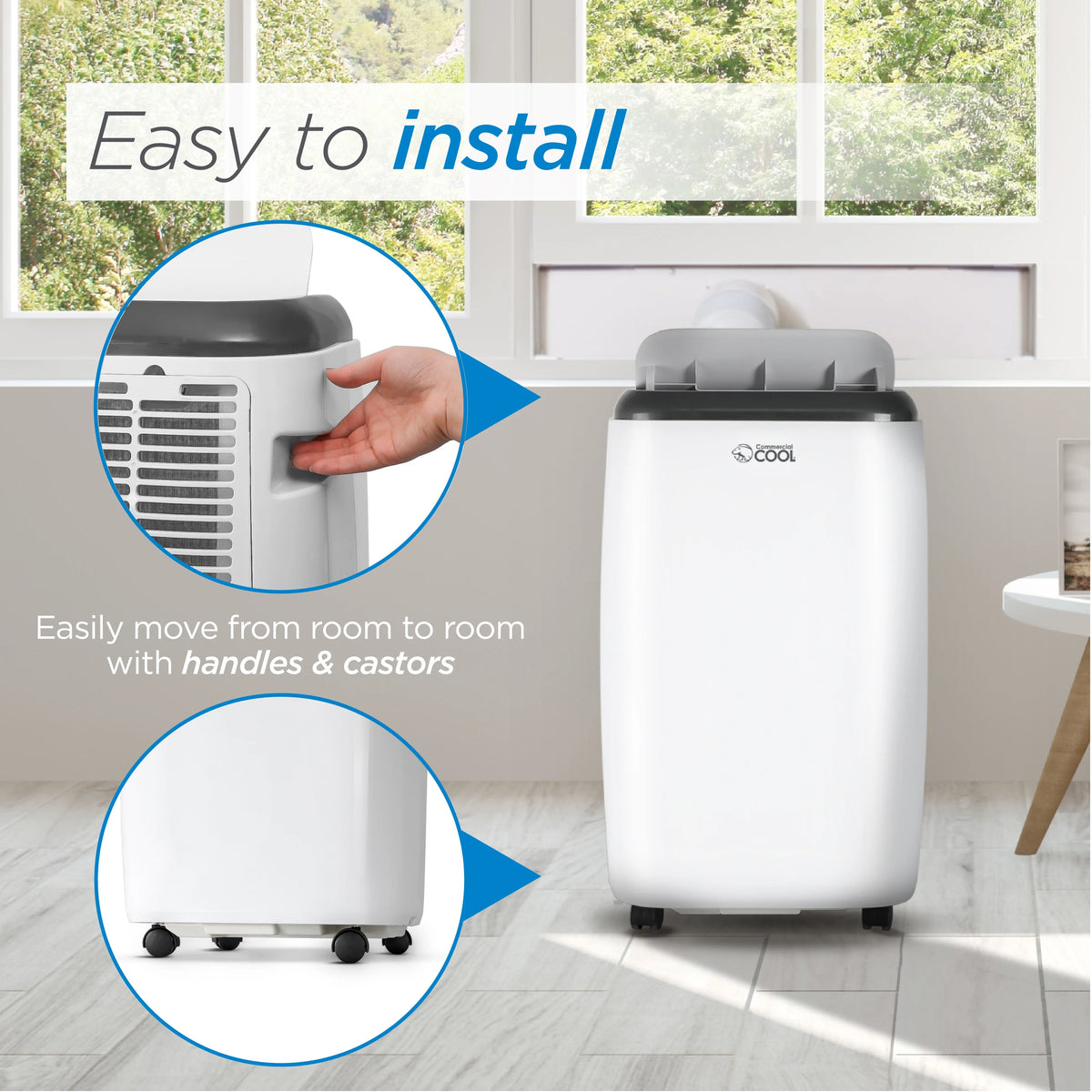 6,000 BTU Portable Air Conditioner with Remote Control, White A446