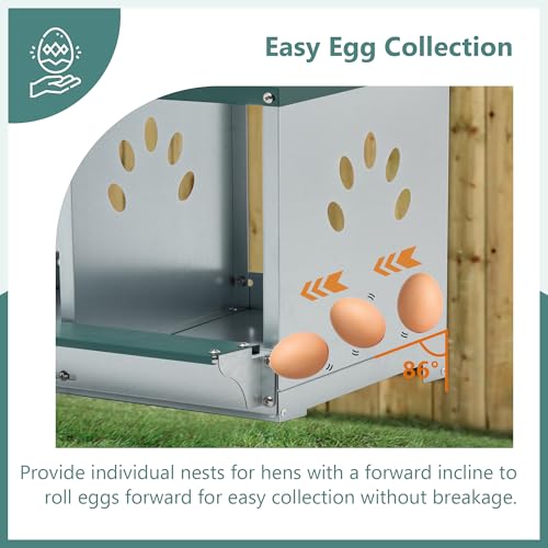3-Tier Large Wooden Chicken Coop with Run and Nesting Boxes U6911