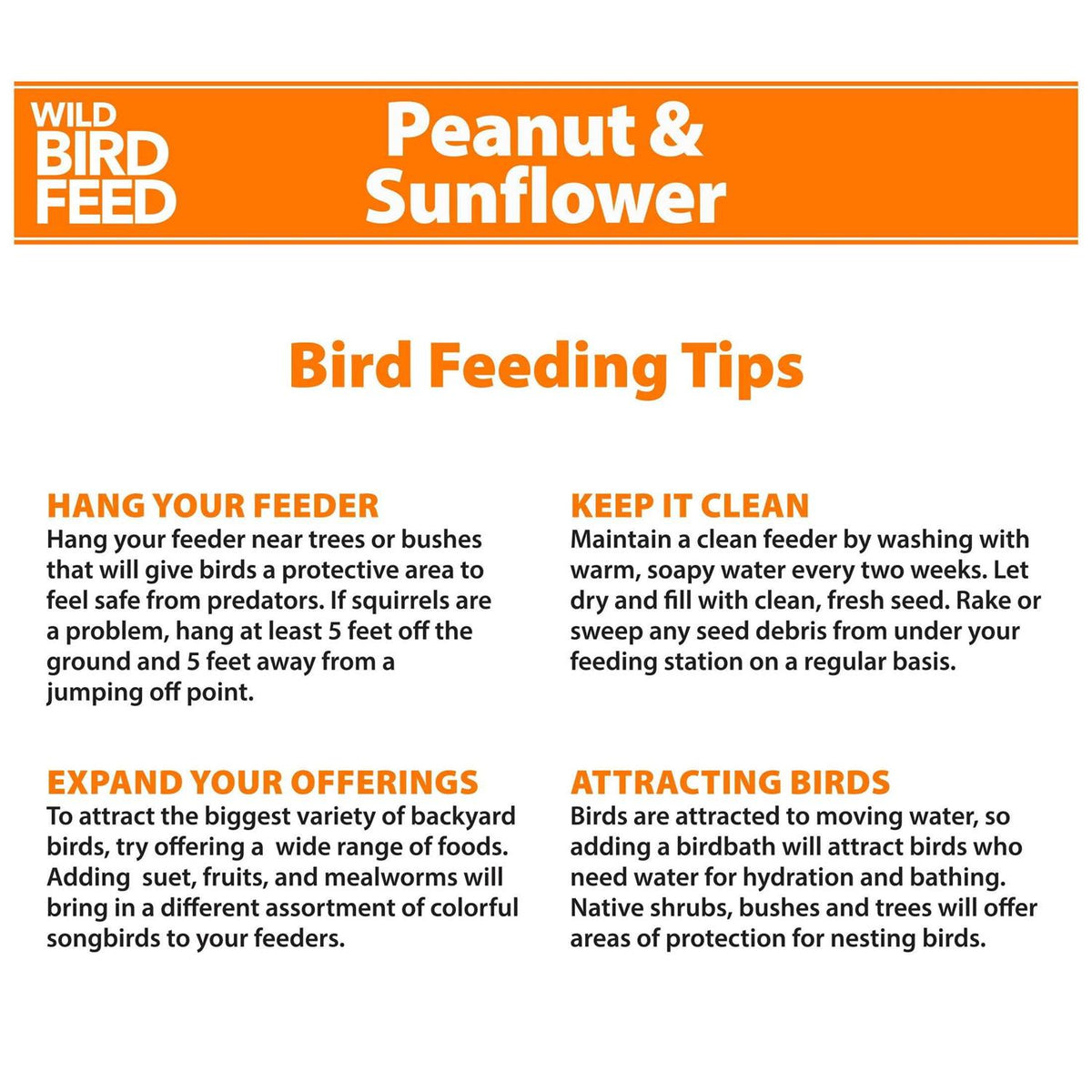 Peanut & Sunflower Wild Bird Feed S293