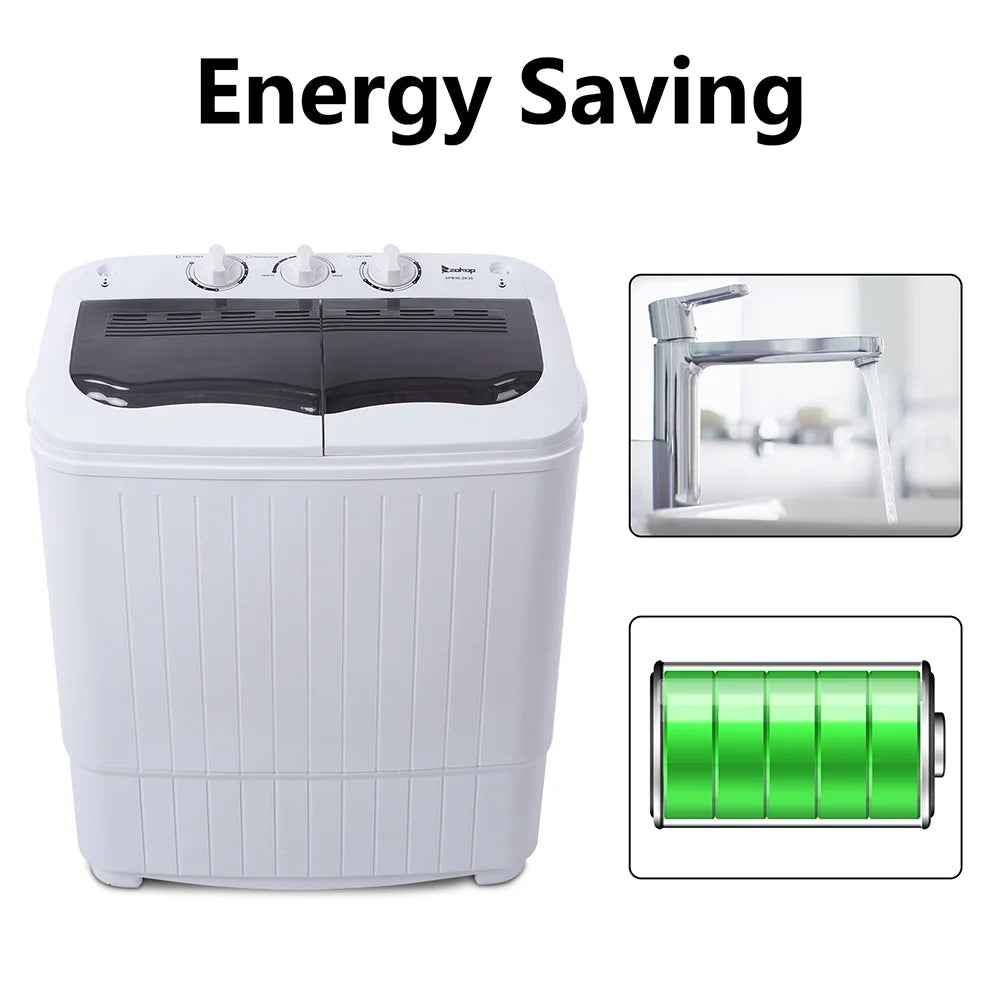 7.7lbs Semi-automatic Twin Tub Portable Washing Machine N7225