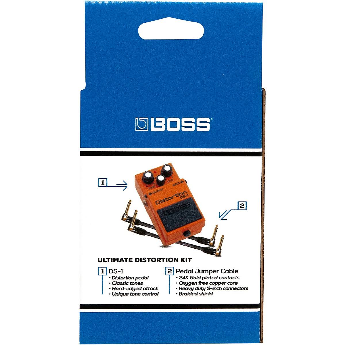 DS-1 Distortion Effects Pedal with Two 6-Inch Jumper Cable U424092