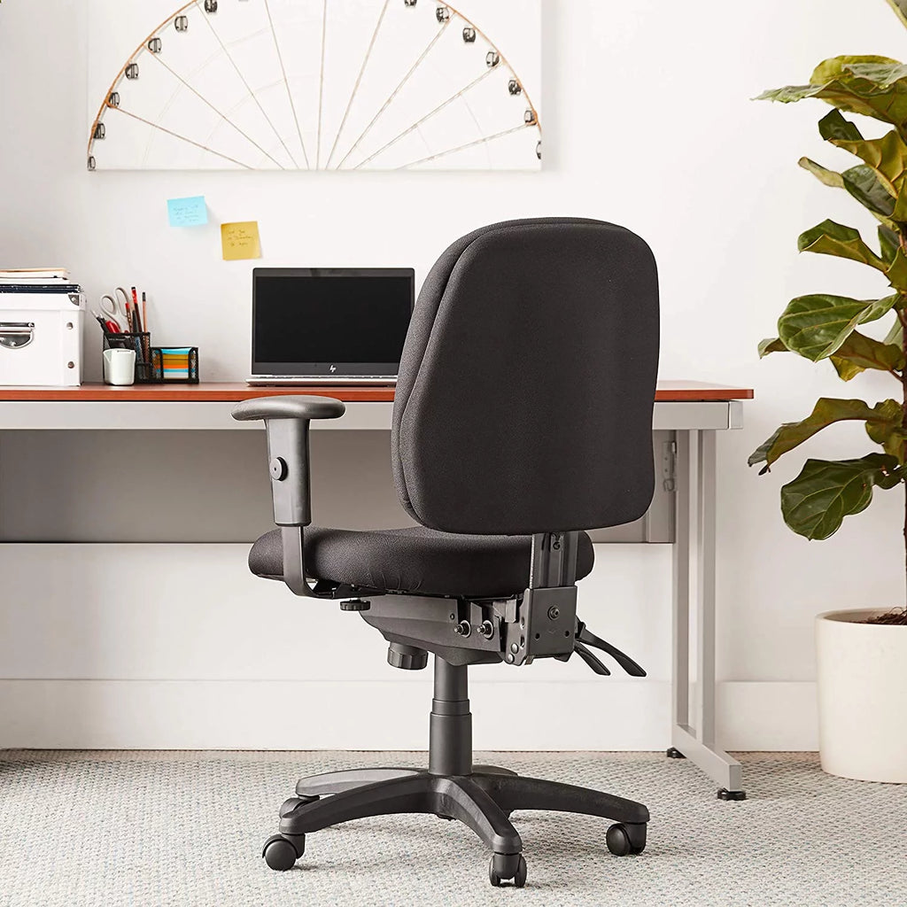 Black Ergonomic Office Desk Chair with Armrests W437