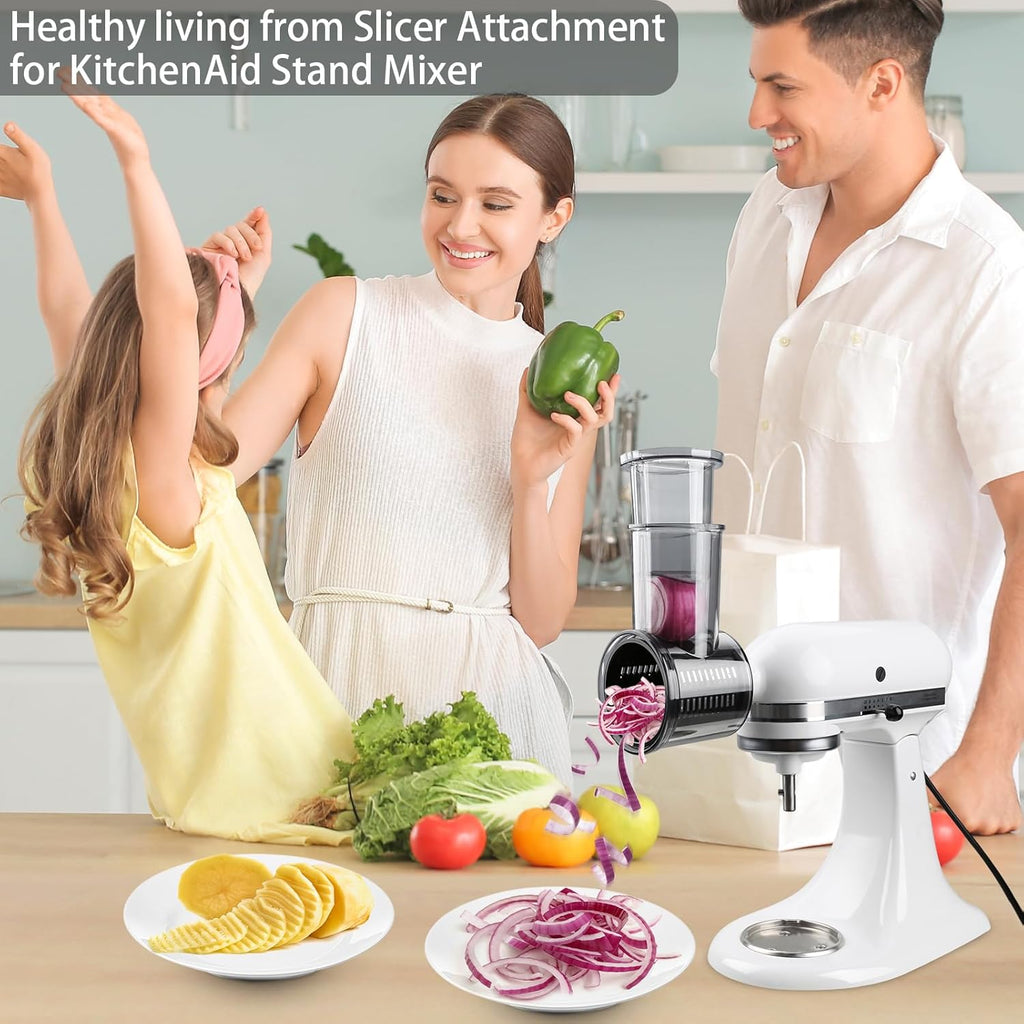 Slicer Shredder Attachments for KitchenAid Stand Mixers with 5 Blades T4178