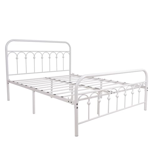 Queen Size Metal Bed Frame with Headboard and Footboard O50115