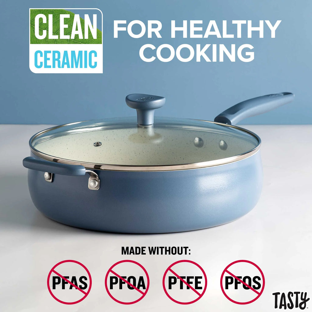 Blue 5 Quart Ceramic Non-Stick Sauté Pan M97704