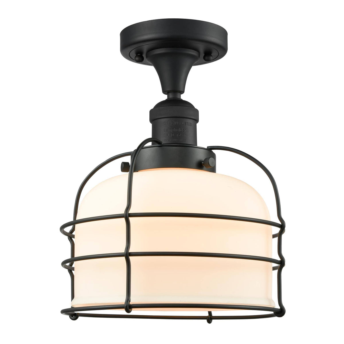Large Bell Cage 1 Light Semi-Flush Mount U185169