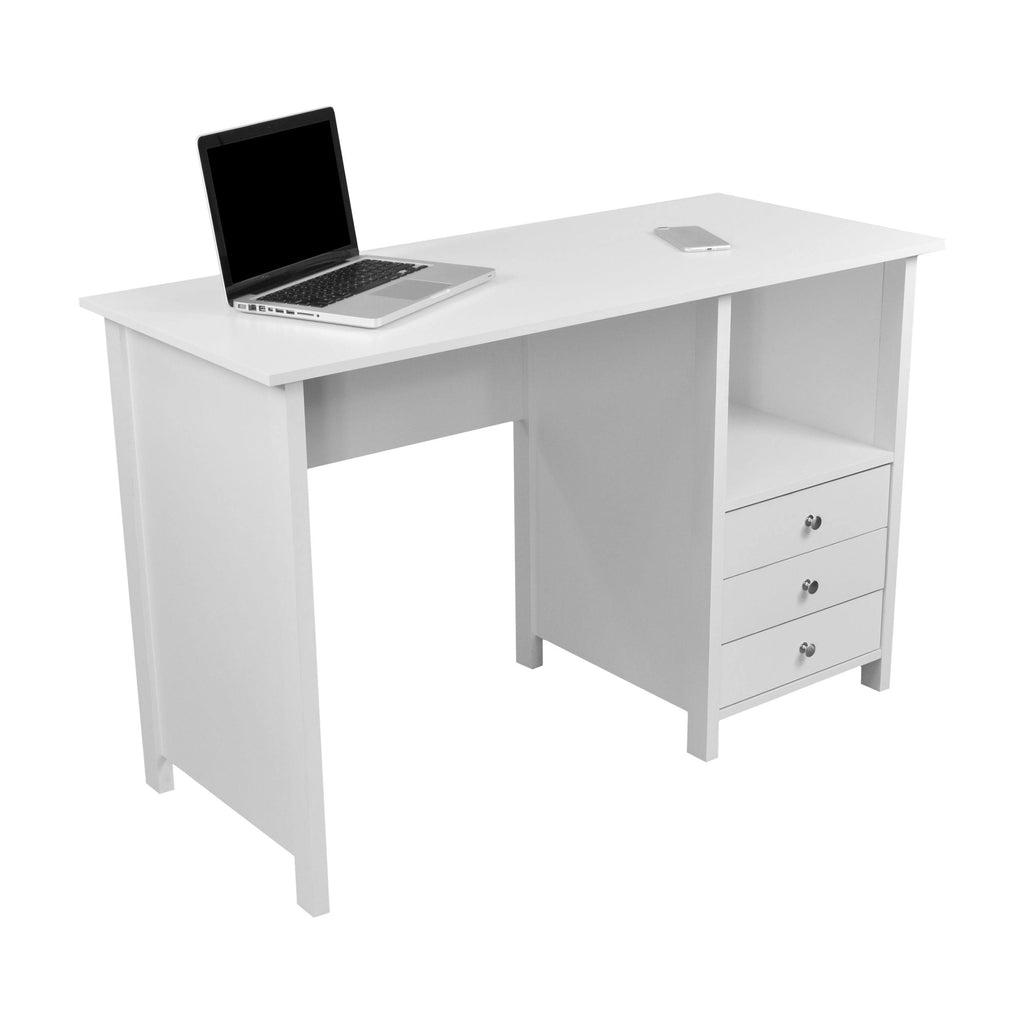 White Desk with 3 Storage Drawers T596062
