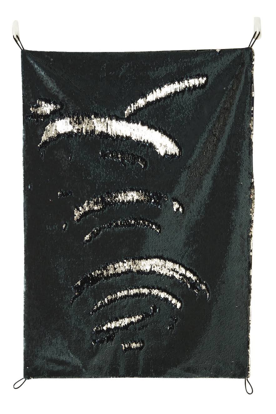 Sensory Sequin Panel, 24 x 36 Inches, Blue/Silver Y401571