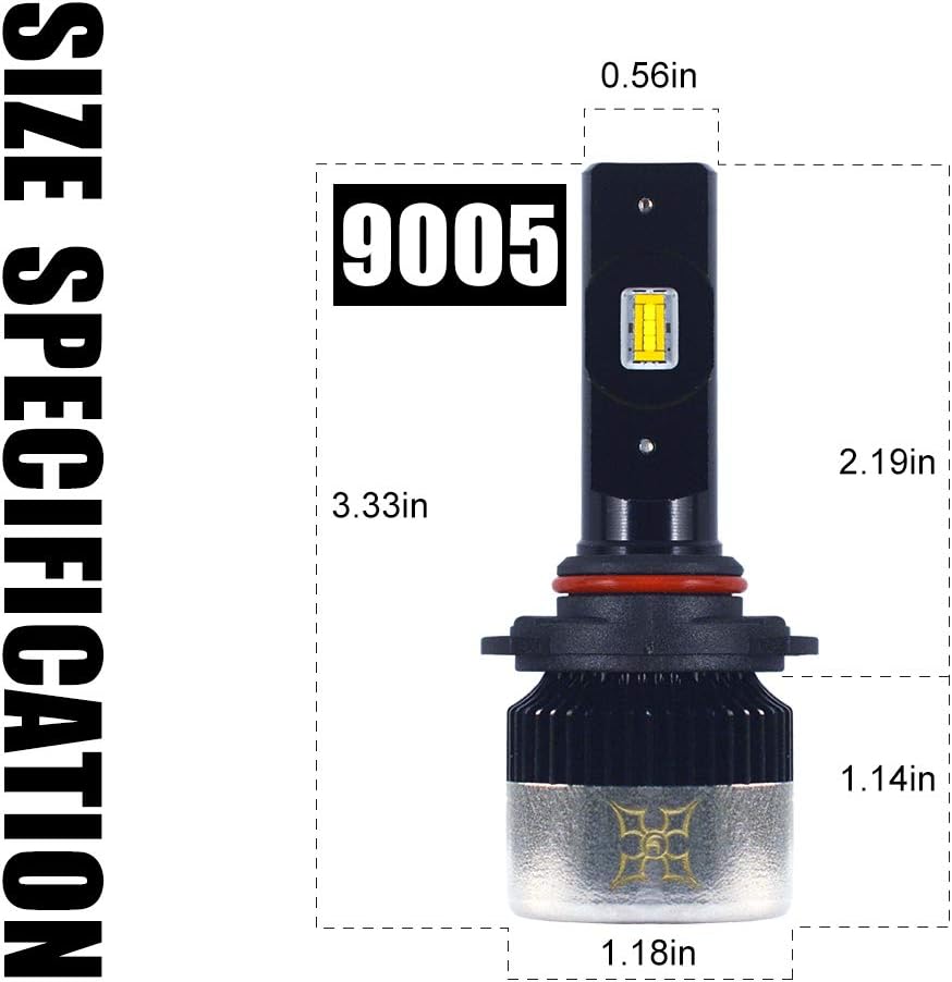 H11/H8/H9 9005/HB3 LED Bulbs Combo Set F722094