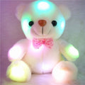 White Teddy Bear Plush Light Up Toy W993531