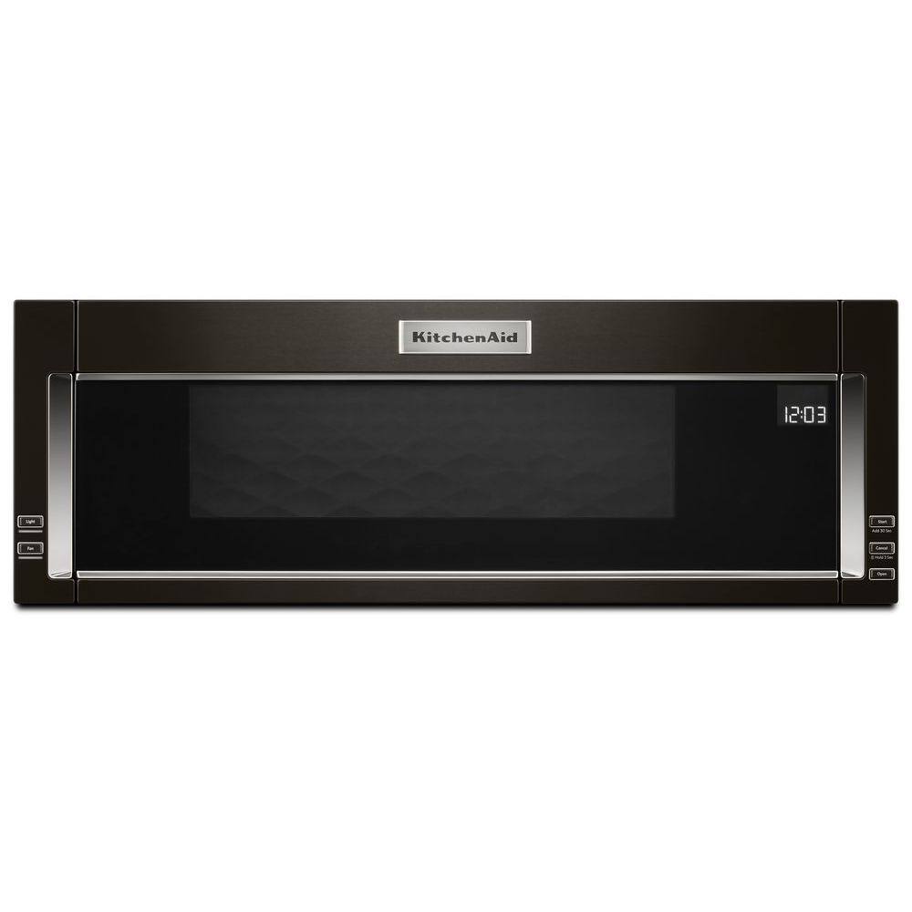 1000-Watt Low Profile Microwave Hood Combination Black Stainless F735