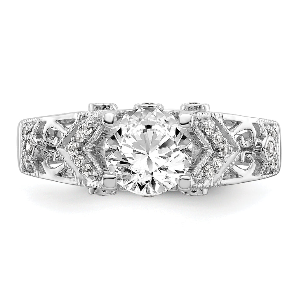 14K White Gold Engagement Ring A31885