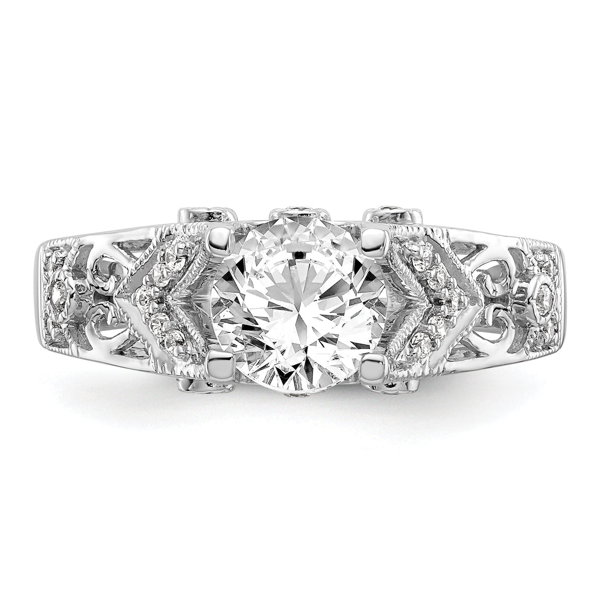 14K White Gold Engagement Ring A31885