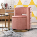 Pink Tufted Velvet Swivel Barrel Chair S883