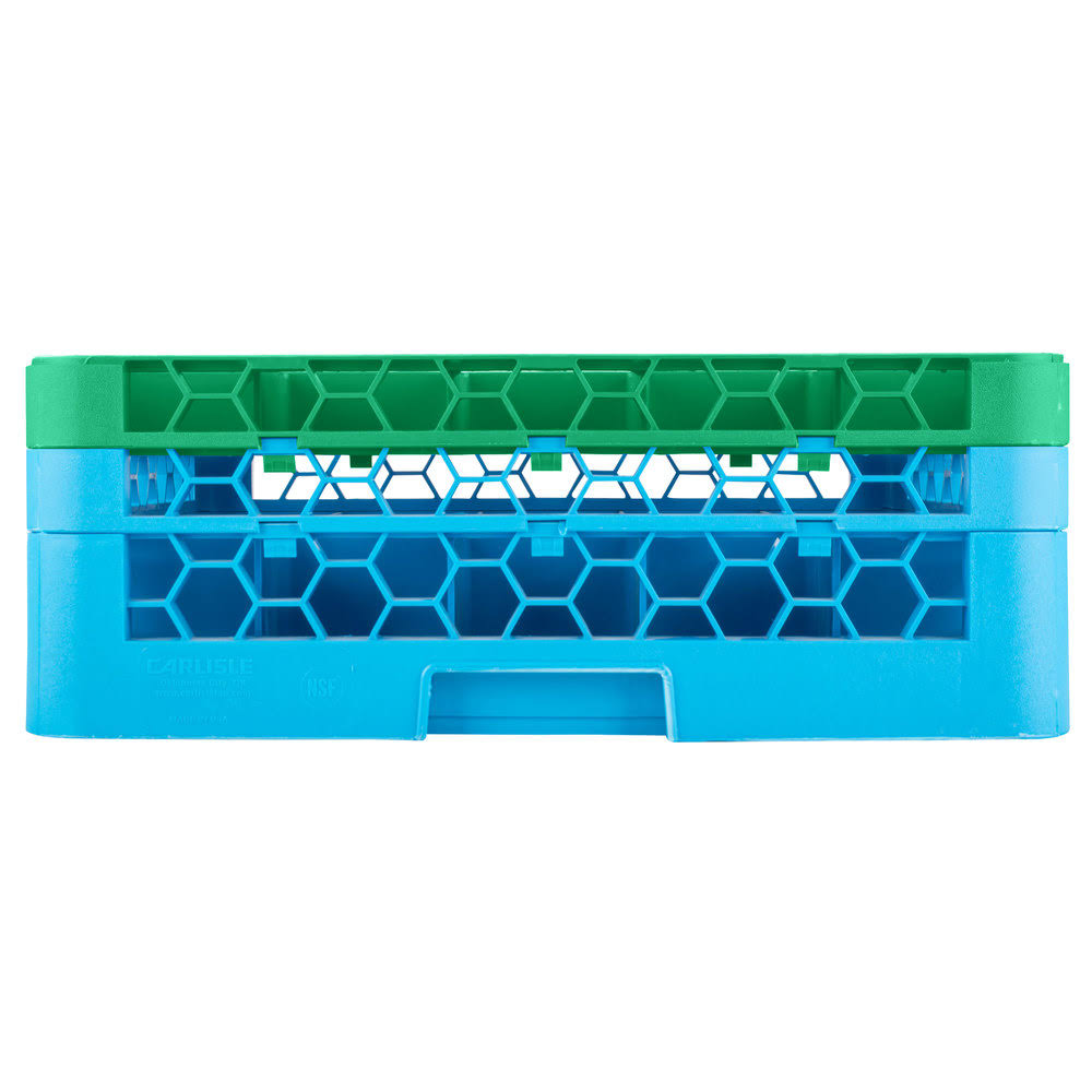 16 Compartment Green Glass Rack with 2 Extenders E857195