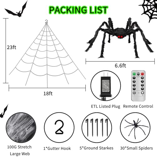 23Ft 350 LED Spider Web Lights with 6.6Ft Spider X506815