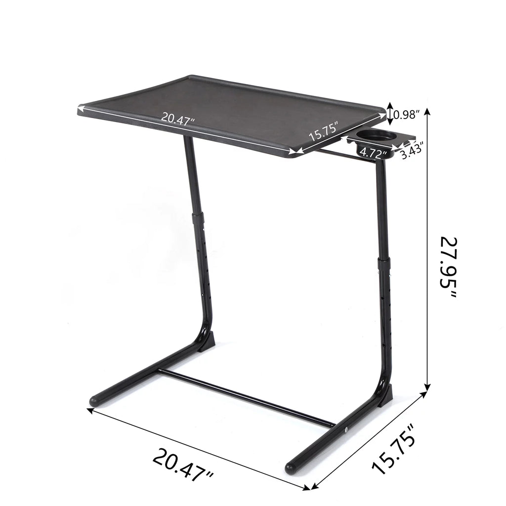 Set of 2 Black Portable Computer Table J402136