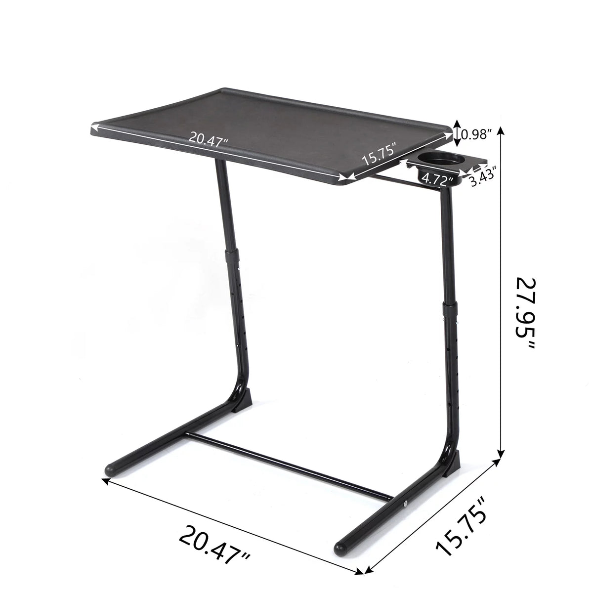 Set of 2 Black Portable Computer Table J402136