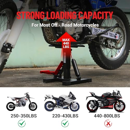 Hydraulic Motorcycle Lift Stand 440 Lbs Capacity Adjustable Height I515
