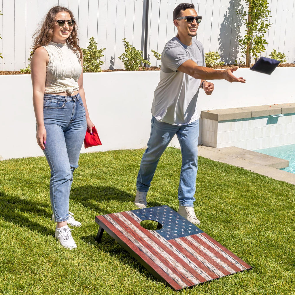 American Flag Cornhole Set with 8 Bean Bags G722